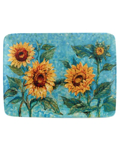 Certified International Golden Sunflowers Rectangular Platter In Miscellaneous