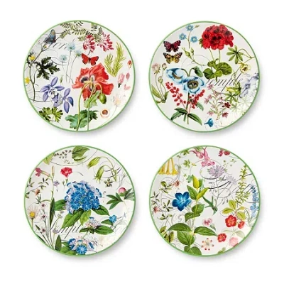 Certified International Greenhouse 4-pc. Ceramic Salad Plate In Multi