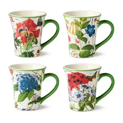 Certified International Greenhouse 4-pc. Coffee Mug In Multi