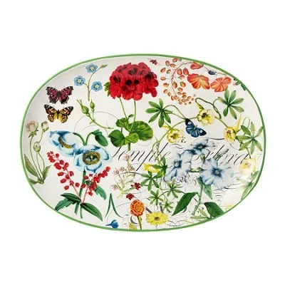 Certified International Greenhouse Ceramic Serving Platter In Multi