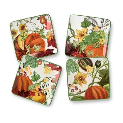 Certified International Harvest Fields 4-pc. Ceramic Appetizer Plate In Multi