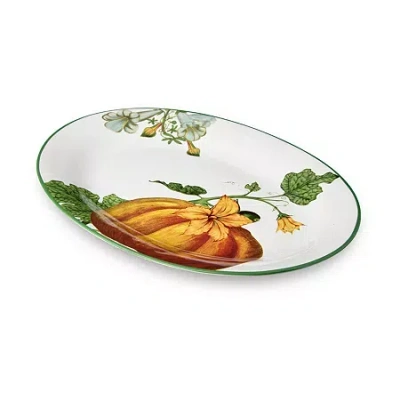 Certified International Harvest Fields Ceramic Serving Platter In White