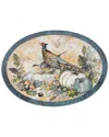 Certified International Harvest Gatherings Oval Platter In Blue