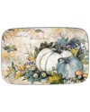 Certified International Harvest Gatherings Rectangular Platter In Blue