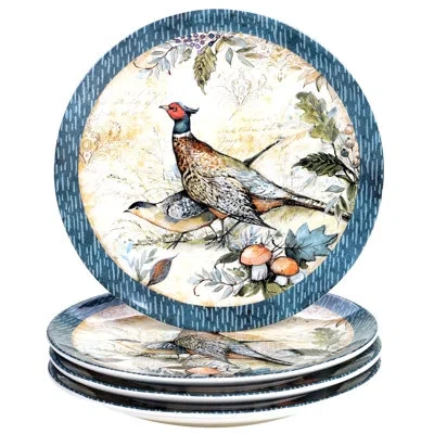 Certified International Harvest Gatherings Set Of 4 Dinner Plates In Multi