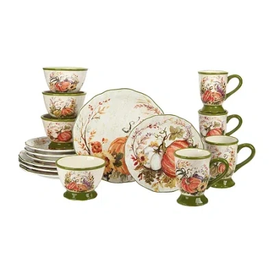 Certified International Harvest Morning 16-pc. Earthenware Dinnerware Set In Multi