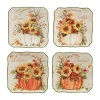 Certified International Harvest Morning 4-pc. Earthenware Appetizer Plate In Multi