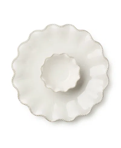 Certified International Heritage 2-pc. Chip And Dip Bowl Set In White