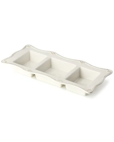 Certified International Heritage 3-section Relish Tray In White