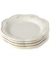 Certified International Heritage Beads Set Of 4 Salad Plates In Neutral