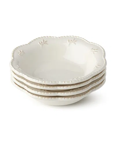Certified International Heritage Beads 4-pc. Stoneware Soup Bowl In White