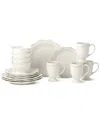 Certified International Heritage Scroll 16pc Dinnerware Set In White