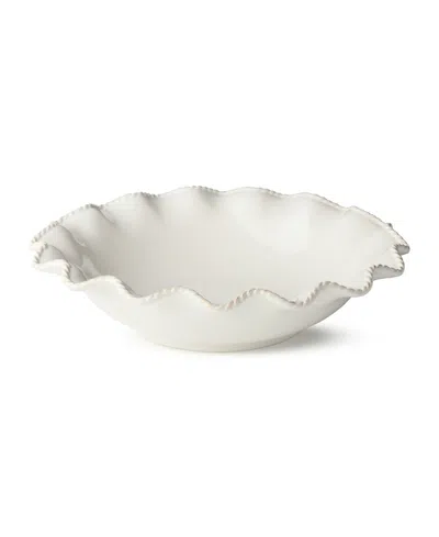 Certified International Heritage Scroll Serving Bowl In White