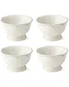 Certified International Heritage Scroll Set Of 4 Cereal Bowls In White