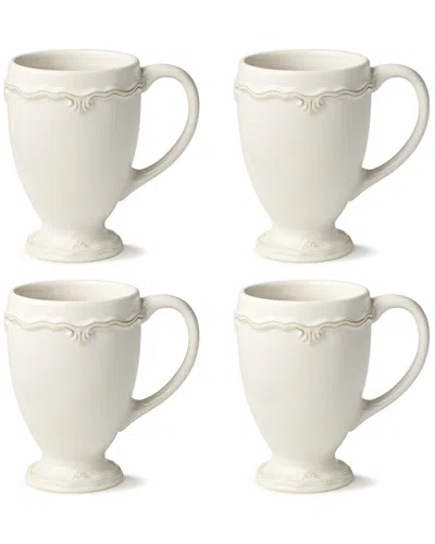 Certified International Heritage Scroll Set Of 4 Mugs In Neutral