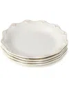 Certified International Heritage Scroll Set Of 4 Salad Plates In Neutral