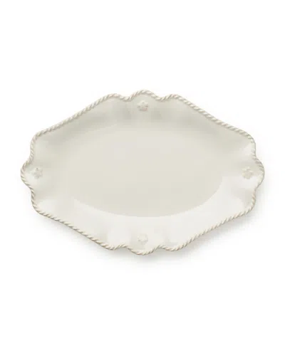 Certified International Heritage Scroll Small Oval Platter In White
