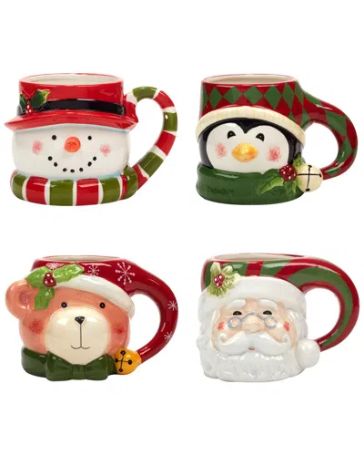 Certified International Holiday 4pc Mug Set In Multi