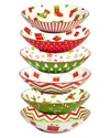Certified International Holiday Fun Soup Bowls (set Of 6)