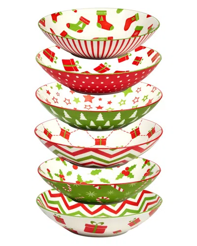 Certified International Holiday Fun Soup Bowls (set Of 6)
