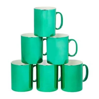 Certified International Holiday Lights 6-pc. Coffee Mug In Gray