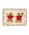 Certified International Holiday Magic Gingerbread Rectangular Platter, 14" X 10" In Multi