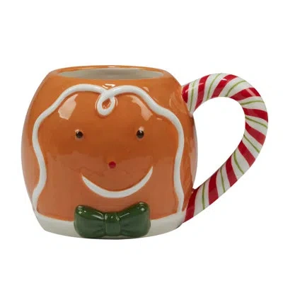 Certified International Holiday Magic Gingerbread Set Of 4 3-d Mug In Multicolored
