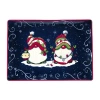 Certified International Holiday Magic Gnomes Rectangular Platter In Blue