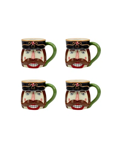 Certified International Holiday Magic Nutcracker 4 Piece 3d Mug Set
