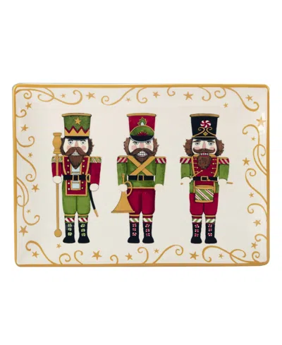Certified International Holiday Magic Nutcracker Rectangular Platter, 14" X 10" In Multi