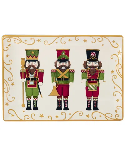 CERTIFIED INTERNATIONAL CERTIFIED INTERNATIONAL HOLIDAY MAGIC NUTCRACKER RECTANGULAR PLATTER