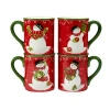 Certified International Holiday Magic Snowman 4-pc. Mug Set In Multi