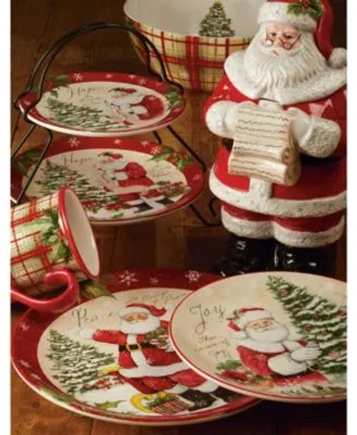 Certified International Holiday Wishes Dinnerware Collection In Red