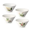 Certified International Holly And Vines 4-pc. Stoneware Ice Cream Bowl In White