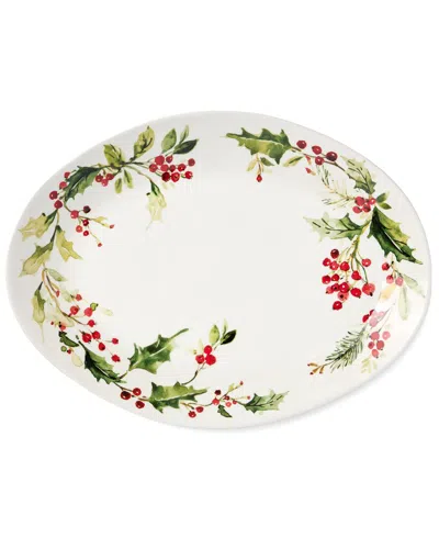 Certified International Holly & Vines Oval Platter In Multi
