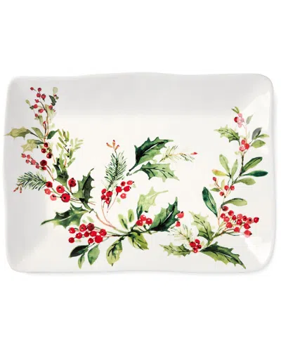 Certified International Holly & Vines Rectangular Platter In Multi