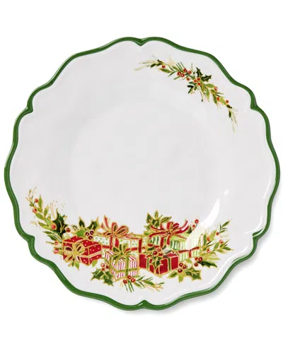 Certified International Holly Tree Set Of 4 Melamine Salad Plates In White