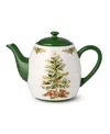 Certified International Holly Tree Ceramic Teapot In Multi