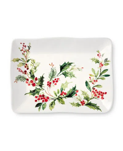 Certified International Holly Vines Rectangular Platter In Multi