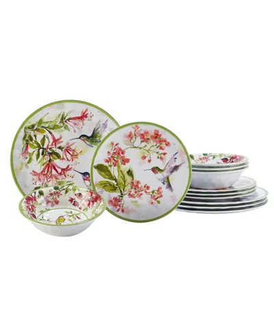 Certified International Hummingbirds 12 Pc Dinnerware Set, Service For 4 In Miscellaneous