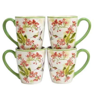 Certified International Hummingbirds Set Of 4 Mug 14 Oz. 4 Asst.