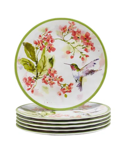 Certified International Hummingbirds Set Of 6 Salad Plate 9", Service For 6 In Miscellaneous