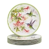 Certified International Hummingsbirds 6-pc. Melamine Dinner Plate In White
