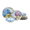 Certified International Hydrangea 12-pc. Melamine Dinnerware Set In Multi