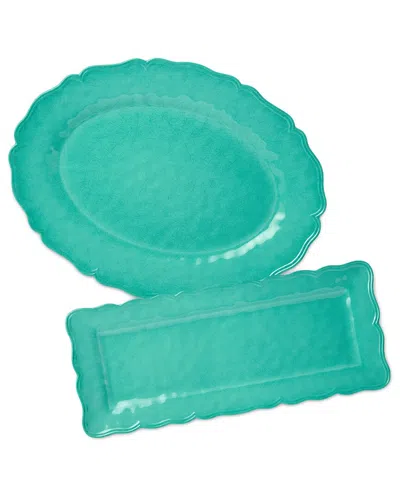CERTIFIED INTERNATIONAL CERTIFIED INTERNATIONAL ISABELLA CRACKLE MELAMINE 2PC PLATTER SET