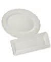 Certified International Isabella Melamine 2pc Platter Set In Cream