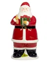 Certified International Joy Of Christmas 3-d Santa Cookie Jar