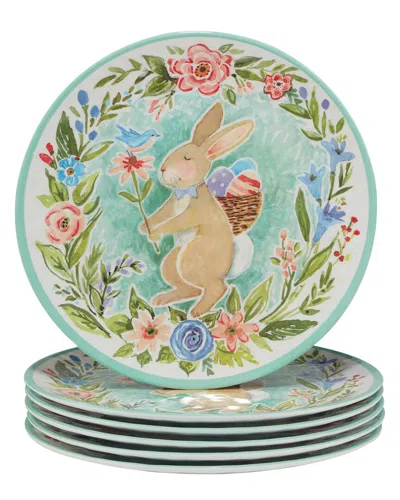 Certified International Joy Of Easter Melamine Set/6 Dinner Plate In Multi