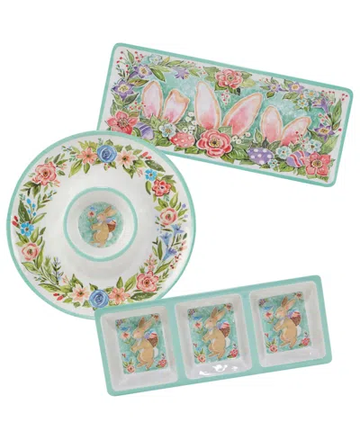 Certified International Joy Of Easter 3pc Hostess Set