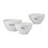 Certified International Just Words 3-pc. Ceramic Serving Bowl In White